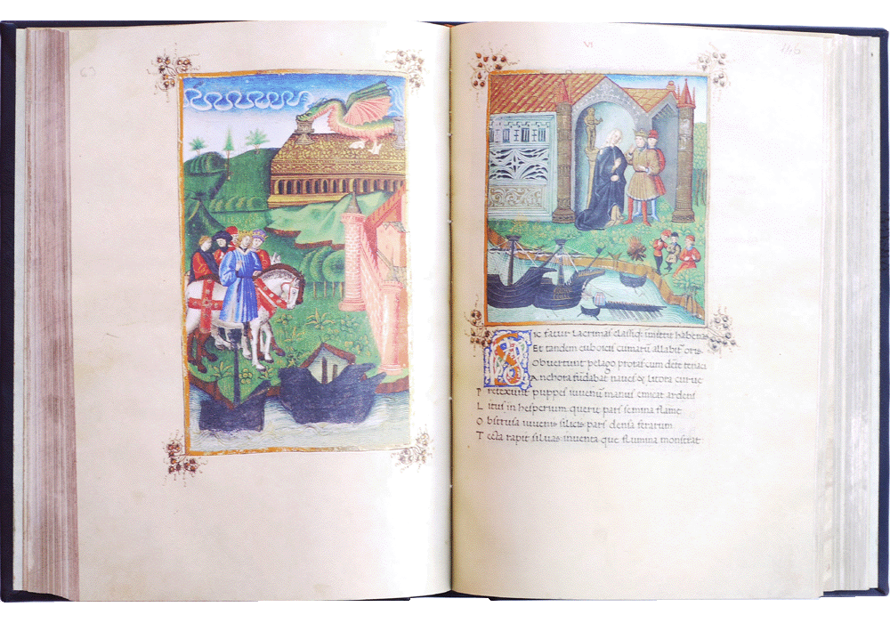 Bucolics Georgics Aeneids-Opera-Publius Virgilius Maro-Manuscript-Illuminated codex-facsimile book-Vicent García Editores-11 Opened